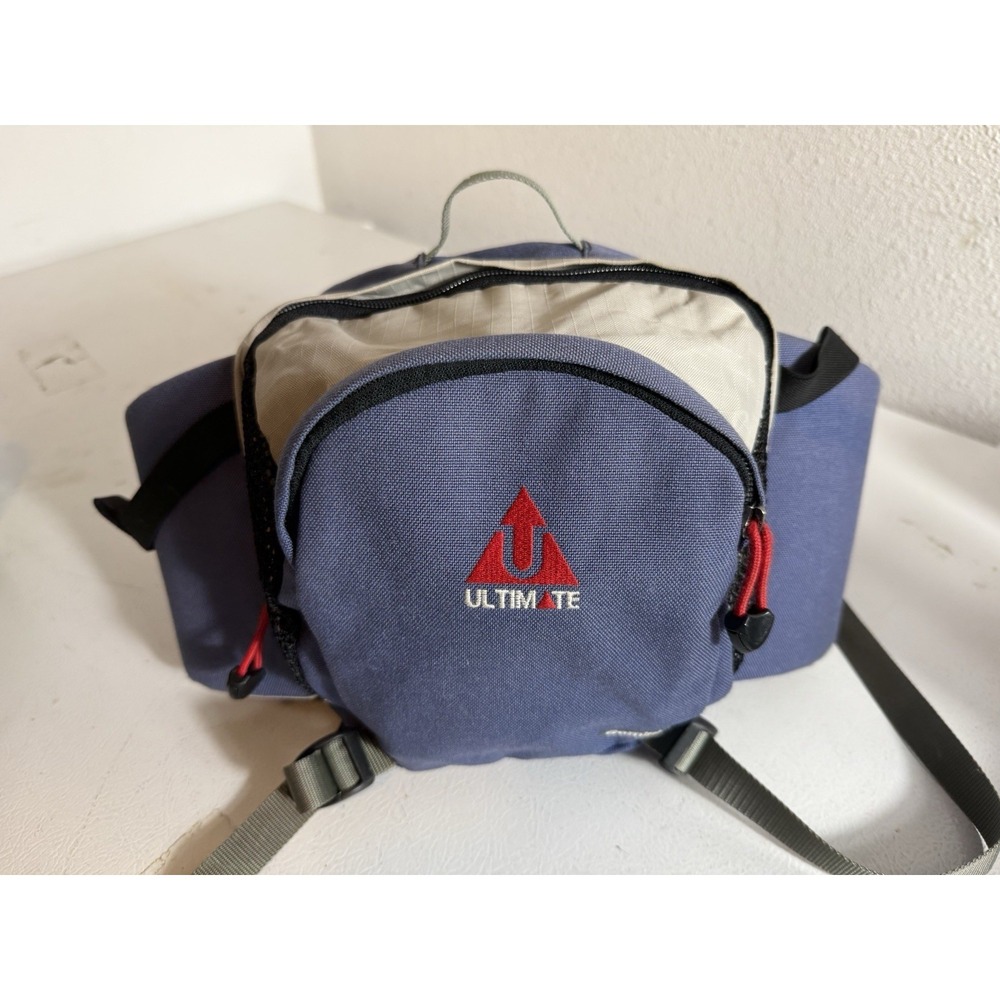 Ultimate Gemini Waist Pack w/ Front Pouch On Strap Black Hiking Running